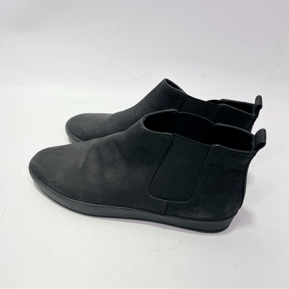 🛍️Eileen Fisher Washed Leather Ankle Bootie Comfort Slip On Flat Hi Top Sneaker - Picture 3 of 6